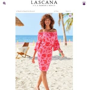 LASCANA floral off shoulder dress